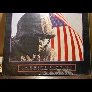 American Pride Soldier Poster 20x16”